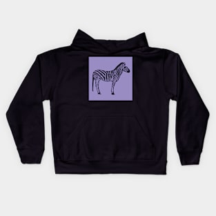 Lilac zebra print Kids Hoodie